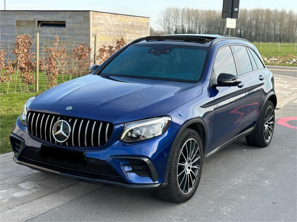 MERCEDES GLC 43 AMG 2017 BI TURBO 367PK, Auto's, Mercedes-Benz, Automaat, USB, Blauw, Leder
