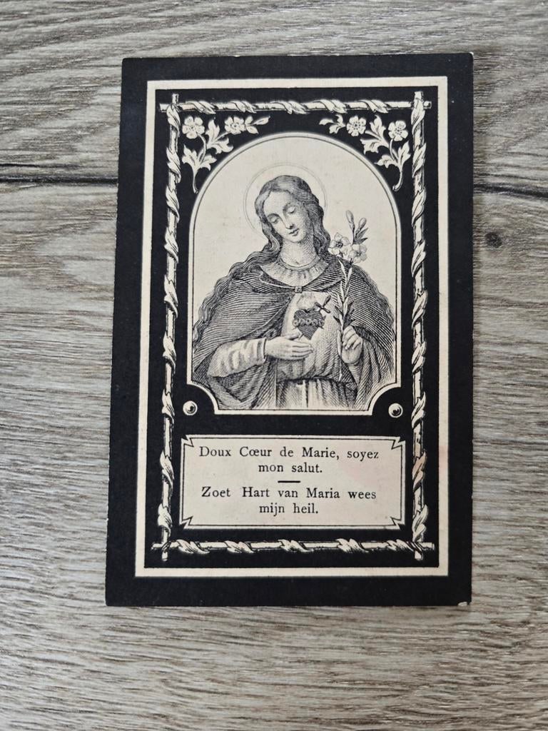 Doodsprentje 1911 , Schaffen, Diest, Collections, Enlèvement ou Envoi, Image pieuse