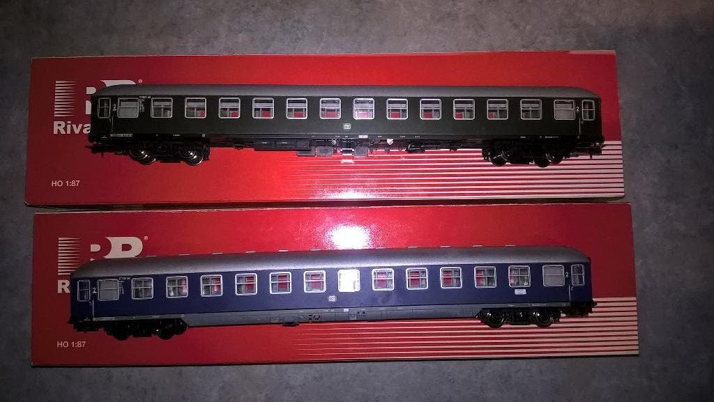 Rivarossi 2 UIC-X slaapwagens DB H0 HR4013 HR4025, Overige merken, Gelijkstroom of Wisselstroom, Ophalen of Verzenden, NS