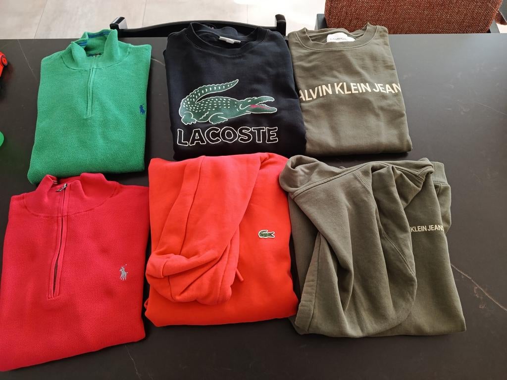 Polo,Lacoste,Calvin klein maat LARGE, Kleding | Heren, Ophalen, Zo goed als nieuw, Maat 52/54 (L)