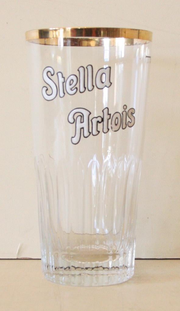 Stella Artois Bierglazen 30cl / Gouden Rand / Jaren 60, Verzamelen, Ophalen of Verzenden, Zo goed als nieuw, Bierglas