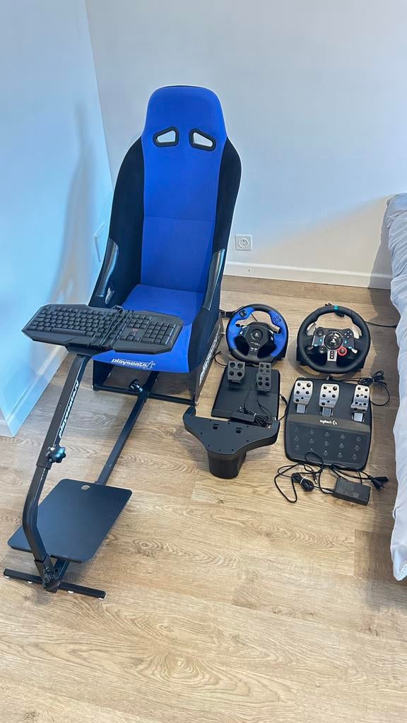 Logitech g29 + stoel playseats + stuur Logitech ps2/3 + ️, Ophalen, Racestuur, Nieuw, PlayStation