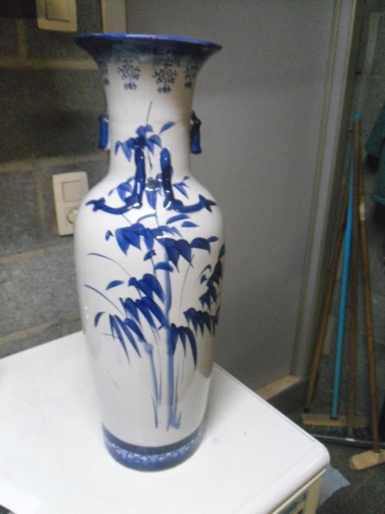 grand vase chinois en porcelaine h : 62 cm, Ophalen