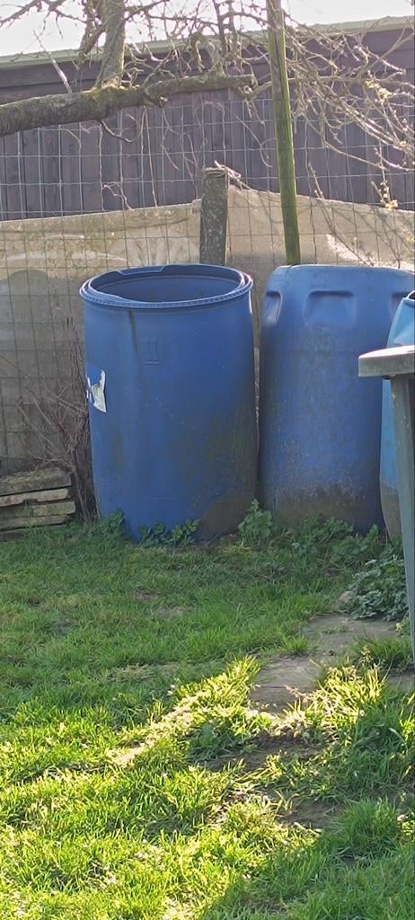Te koop Blauwe Regentonnen 10€ stuks, Tuin en Terras, Ophalen