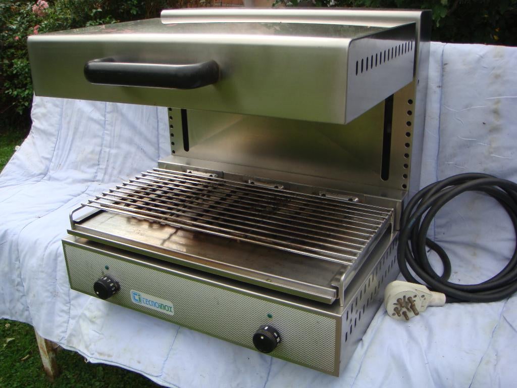 GRILL-PITA-SALAMANDER- ANINI-INOX-380V DRI PRO/PARTICULIEREN, Ophalen, Gebruikt