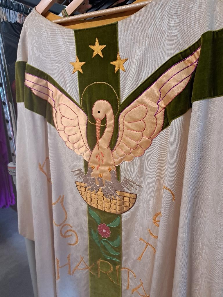 antiek vintage Priester Kleding Chasuble Kazuifel Stola, Antiek en Kunst, Antiek | Religieuze voorwerpen, Ophalen