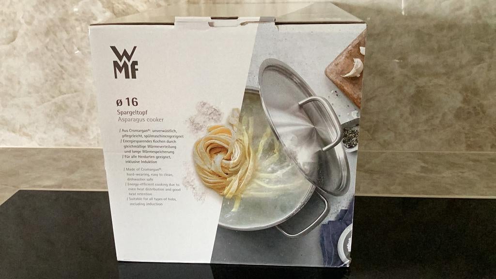 À vendre: moule à asperges WMF avec panier et couvercleverre, Maison & Meubles, Cuisine | Casseroles & Poêles, Neuf, Casserole ou Cocotte-minute