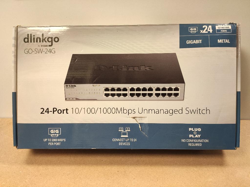 Dlink 24port gigabit unmanaged switch GO-SW-24G, Computers en Software, Netwerk switches, Nieuw, Ophalen of Verzenden