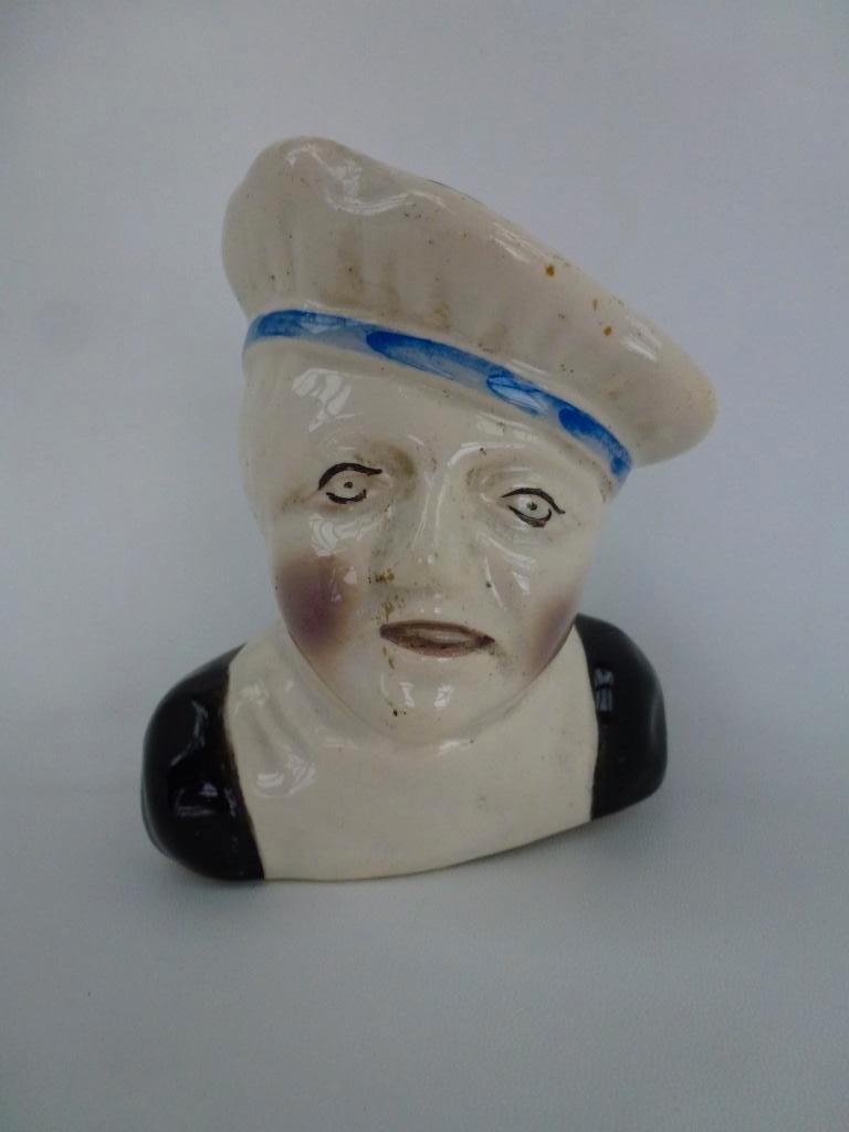 oude spaarpot jongen, Verzamelen, Spaarpotten, Ophalen of Verzenden, Gebruikt, Overige materialen, Overige thema's