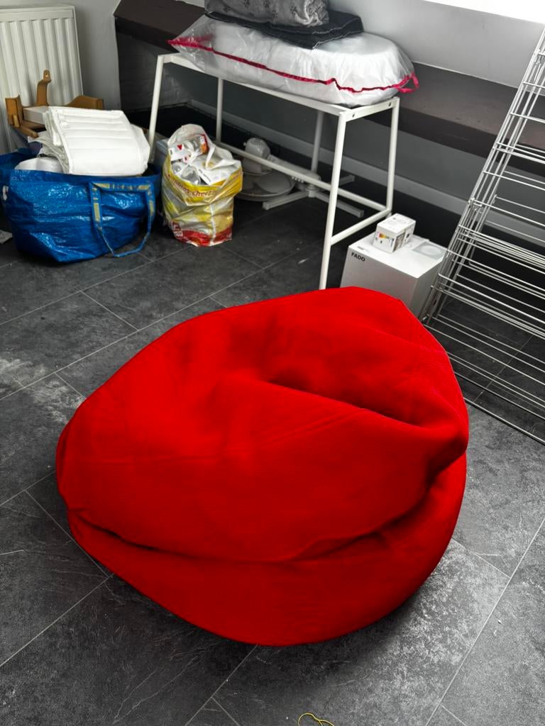 Pouf ikea pliable, Maison & Meubles, Sièges-poires, Comme neuf, Pouf, Rouge, Enlèvement