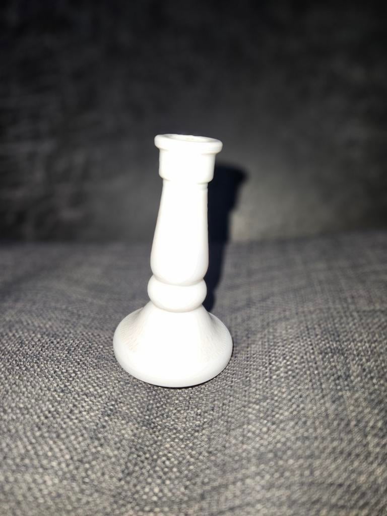 Kandelaartje voor dunne kaarsjes, Ophalen of Verzenden, Wit