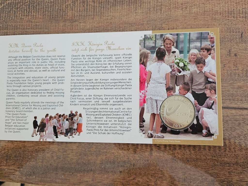 Carte avec enveloppe et médaille de souvenir, Enlèvement ou Envoi, Argent