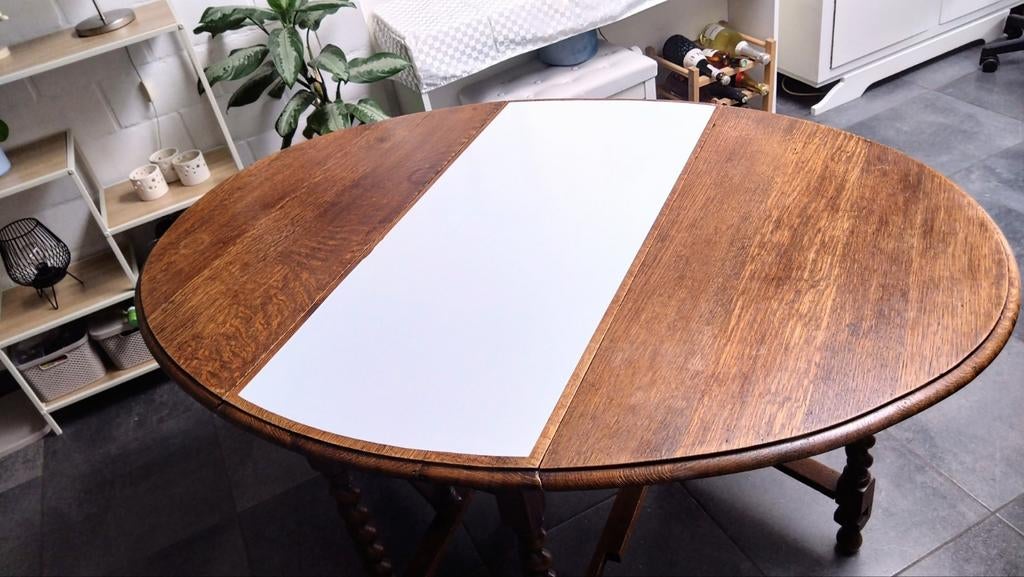 Volhouten antieke inklaptafel, Ophalen, Gebruikt