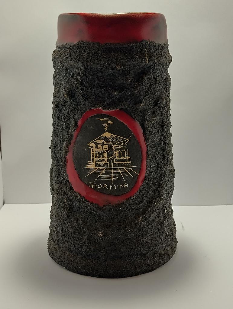 Mug céramique à glaçure de lave Taormina (Sicile) vintage 75, Enlèvement