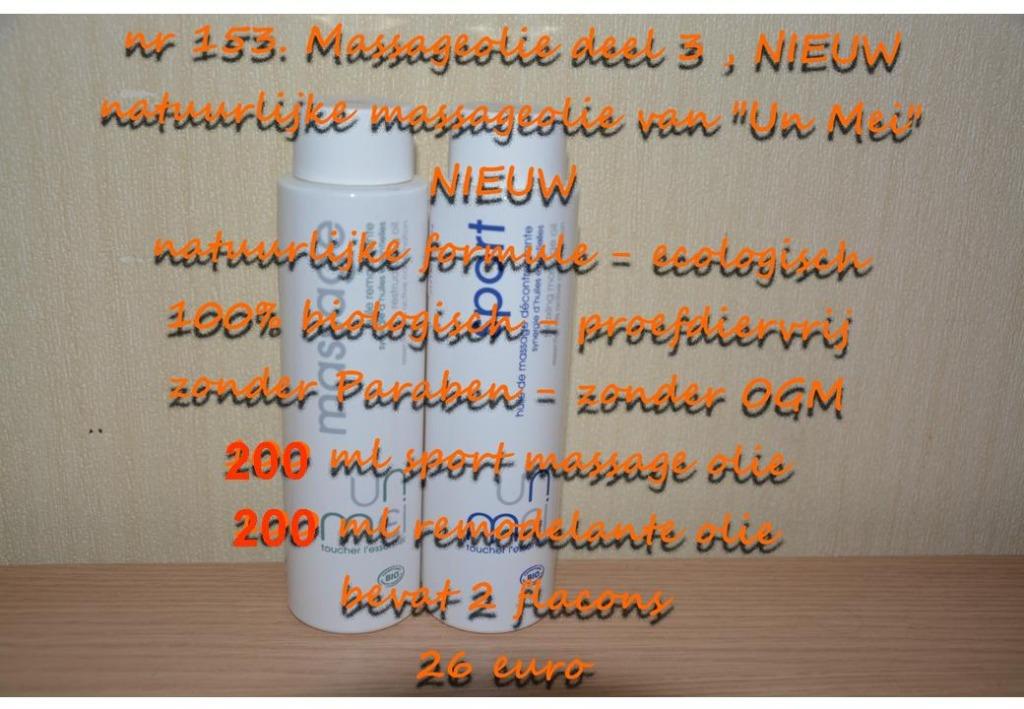 153. Massageolie deel 3 , NIEUW , verzending inbegrepen, Sport en Fitness, Massageproducten, Verzenden, Nieuw, Olie of Lotion
