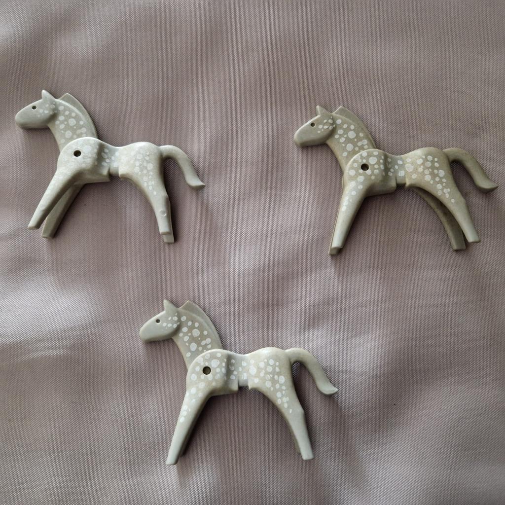 Playmobil Vintage paarden gevlekt grijs, Ophalen of Verzenden, Gebruikt, Los Playmobil