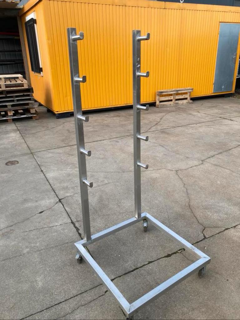 Rvs kar rekje op wielen inox rek draagarm stelling, Zakelijke goederen, Kantoor en Winkelinrichting | Magazijn, Stelling en Opslag