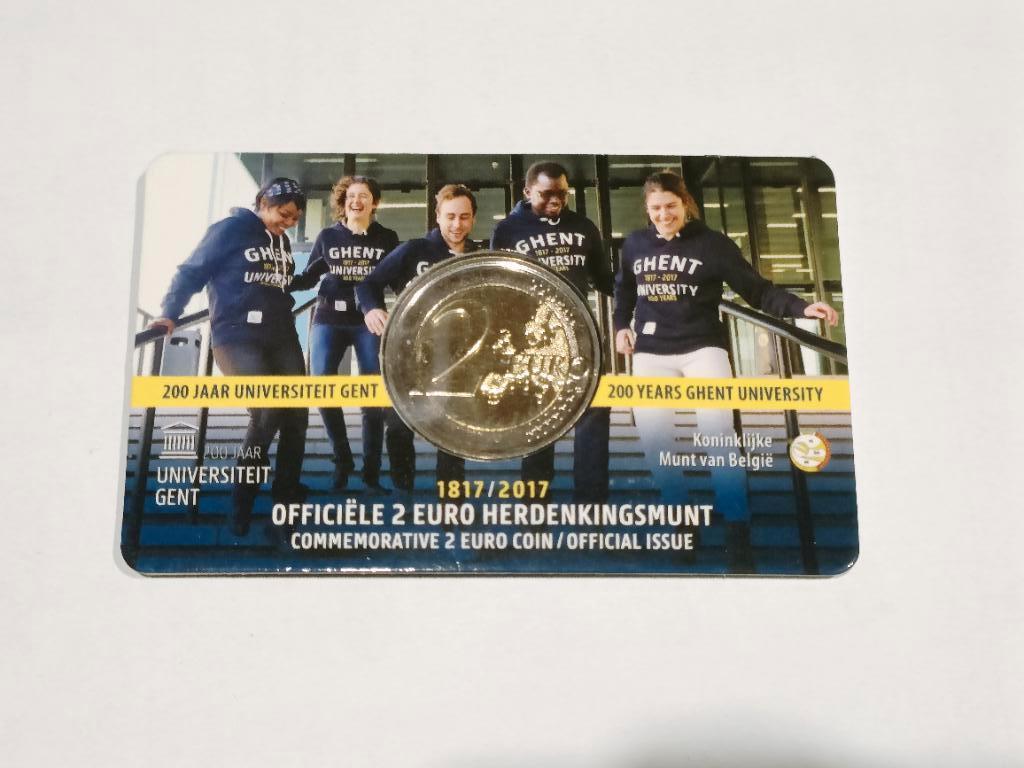 België EURO Coincard 2e 2017 Universiteit Gent 200 jaar, Ophalen of Verzenden, België, 2 euro, Setje