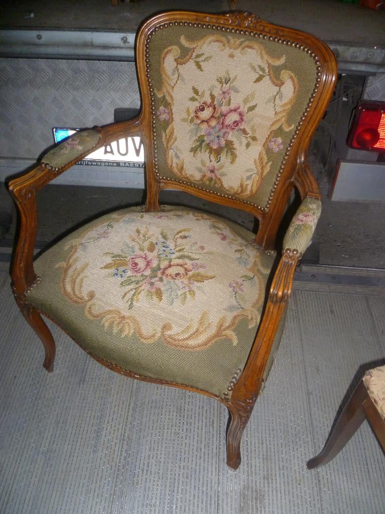 LOUIS XV ZETEL MET GOBELIN, Antiek en Kunst, Ophalen of Verzenden