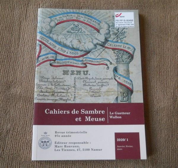 Cahiers de Sambre et Meuse 2020 / 1 - Namur franc-maçonnerie, Livres, Histoire nationale, Enlèvement ou Envoi, Utilisé