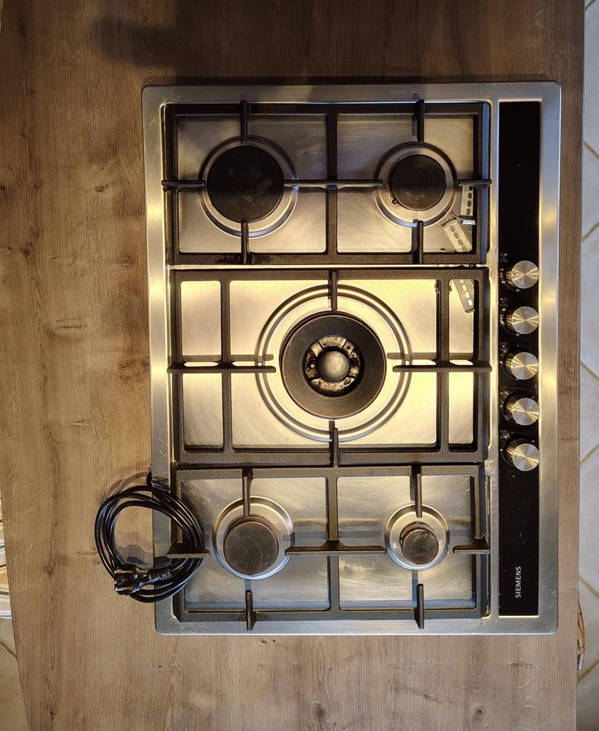 Kooktafel, Ophalen, Gas