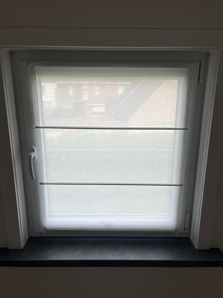 Gordijn 83 op 70, Ophalen, Wit, 50 tot 100 cm, Minder dan 100 cm