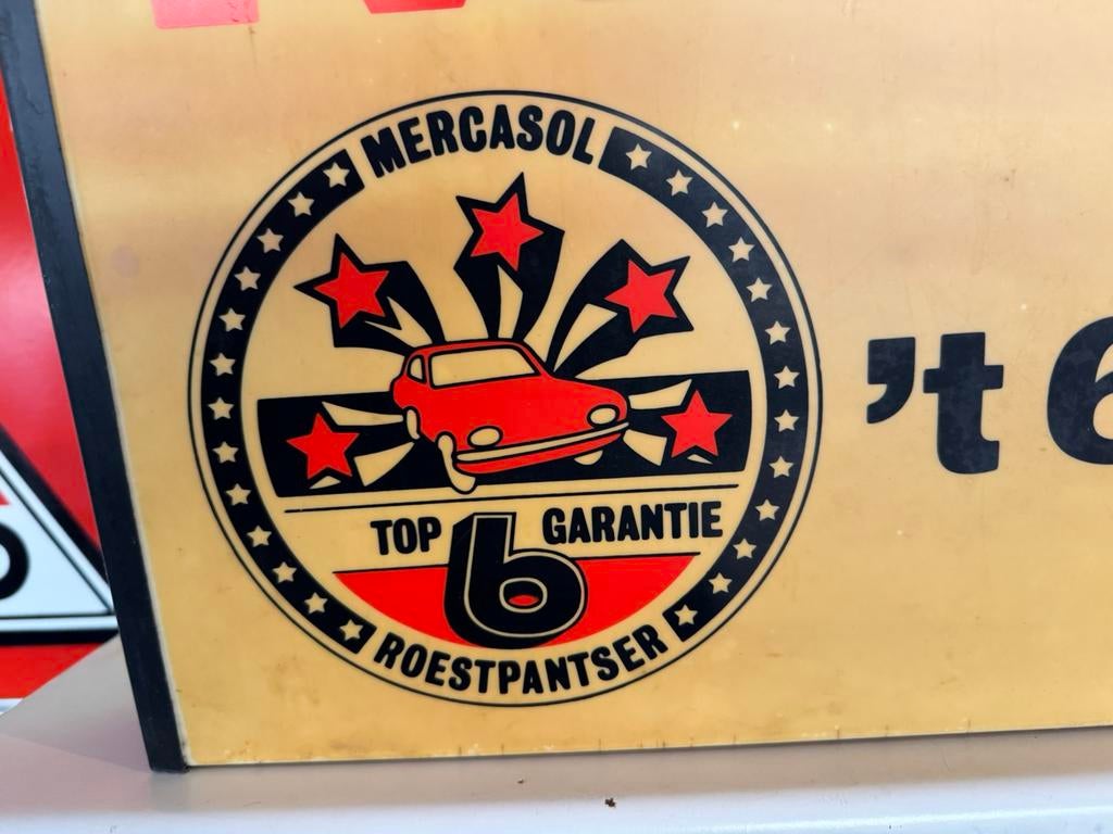 Ancienne boîte à lumière publicitaire Mercasol, Enlèvement, Utilisé, Table lumineuse ou lampe (néon)