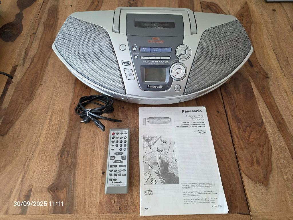 Panasonic RX-ES29 - MP3-cd-speler - Cassettes - Radio, Ophalen of Verzenden, Zo goed als nieuw, Radio, Met cd-speler
