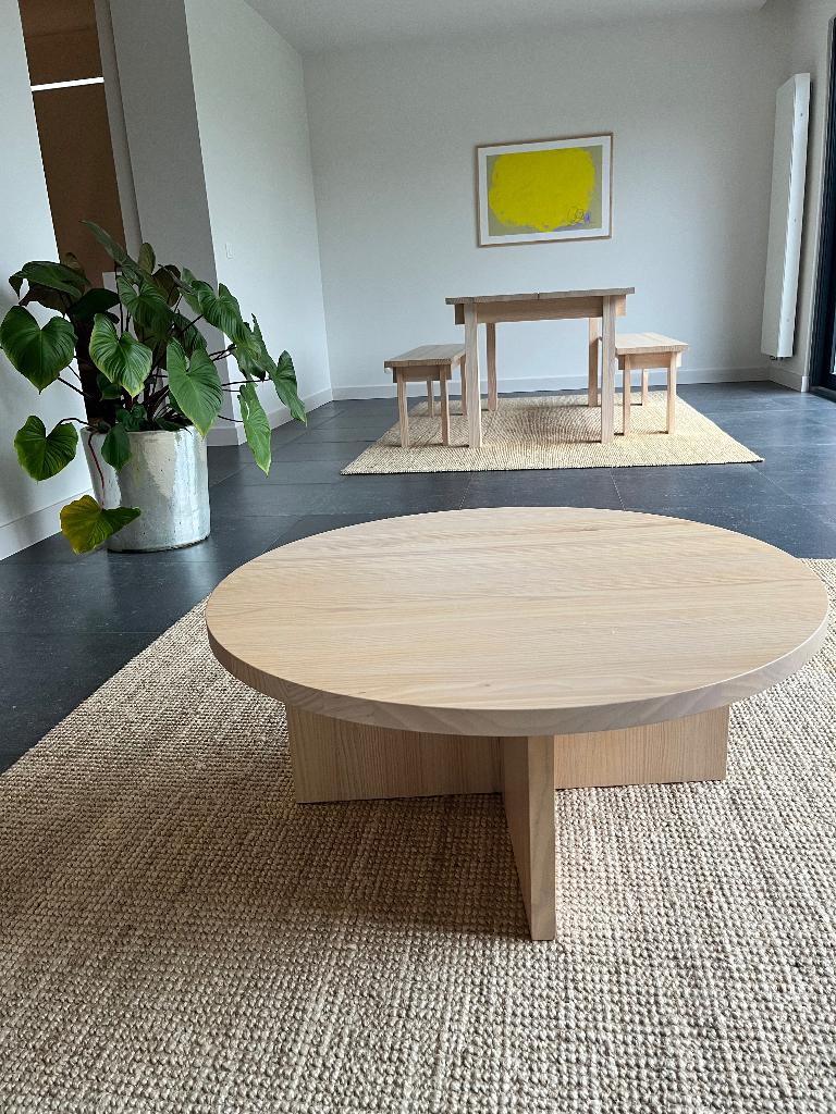 Eettafel met banken en salontafel, Huis en Inrichting, Complete eetkamers, Zo goed als nieuw, 4 tot 6 stoelen, Ophalen