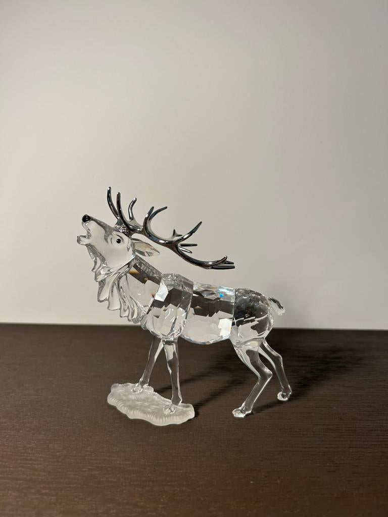 Swarovski: hert met gewei, Verzamelen, Swarovski, Zo goed als nieuw, Ophalen of Verzenden