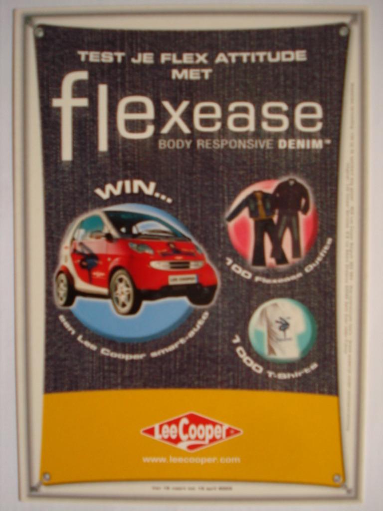 Carte boomerang Lee Cooper Flexease Smart Fortwo, Envoi, 1980 à nos jours, Non affranchie, Véhicule
