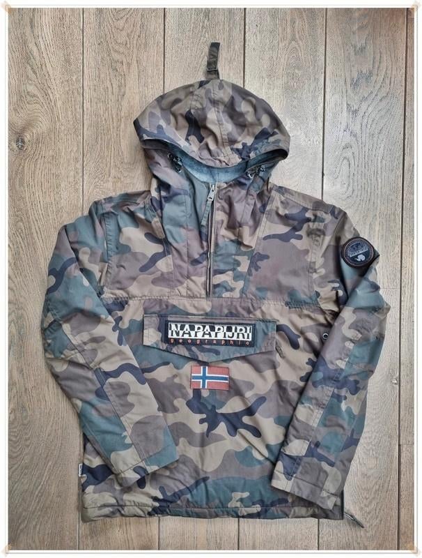 NAPAPIJRI - ANORAK RAINFOREST POCKET WINTER - T.: S, Vêtements | Hommes, Vestes | Hiver, Enlèvement ou Envoi, Comme neuf, Taille 46 (S) ou plus petite