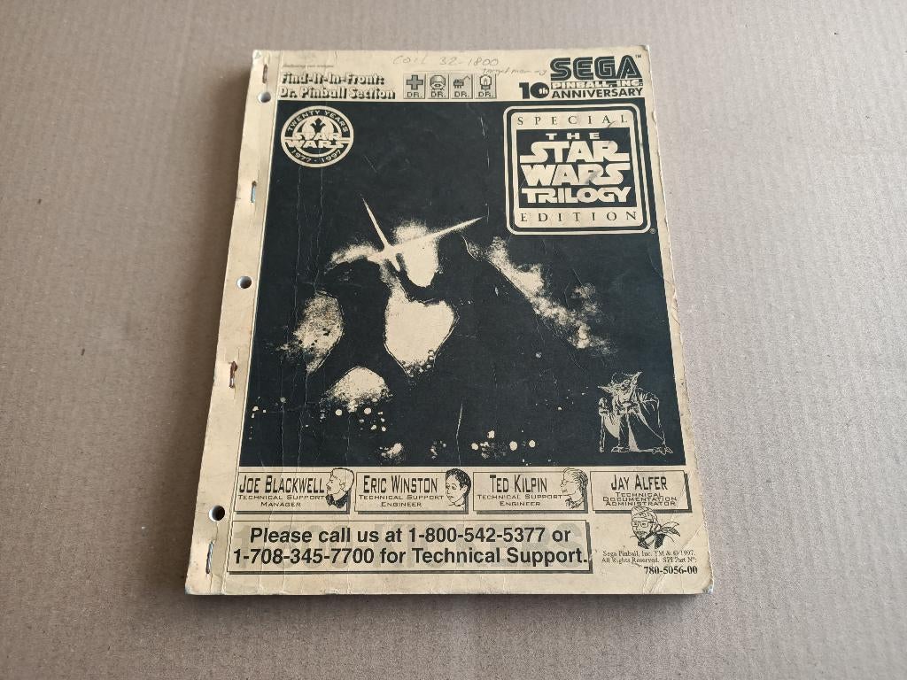 Manual: Sega Star Wars (1997) Flipperkast, Verzamelen, Automaten | Flipperkasten, Verzenden, Flipperkast, Sega