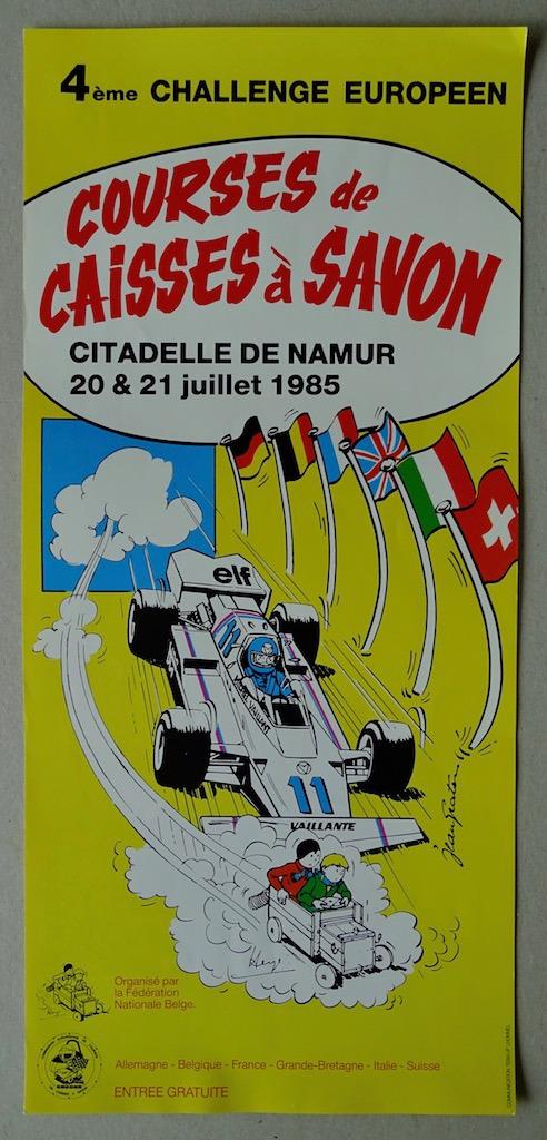 Affiche Hergé Graton caisses à savon, Collections, Enlèvement, Comme neuf, A1 jusqu'à A3, Sport
