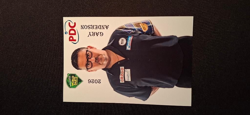 Foto Gary Anderson met handtekening (print) #4 Darts, Verzenden, Nieuw, Overige typen