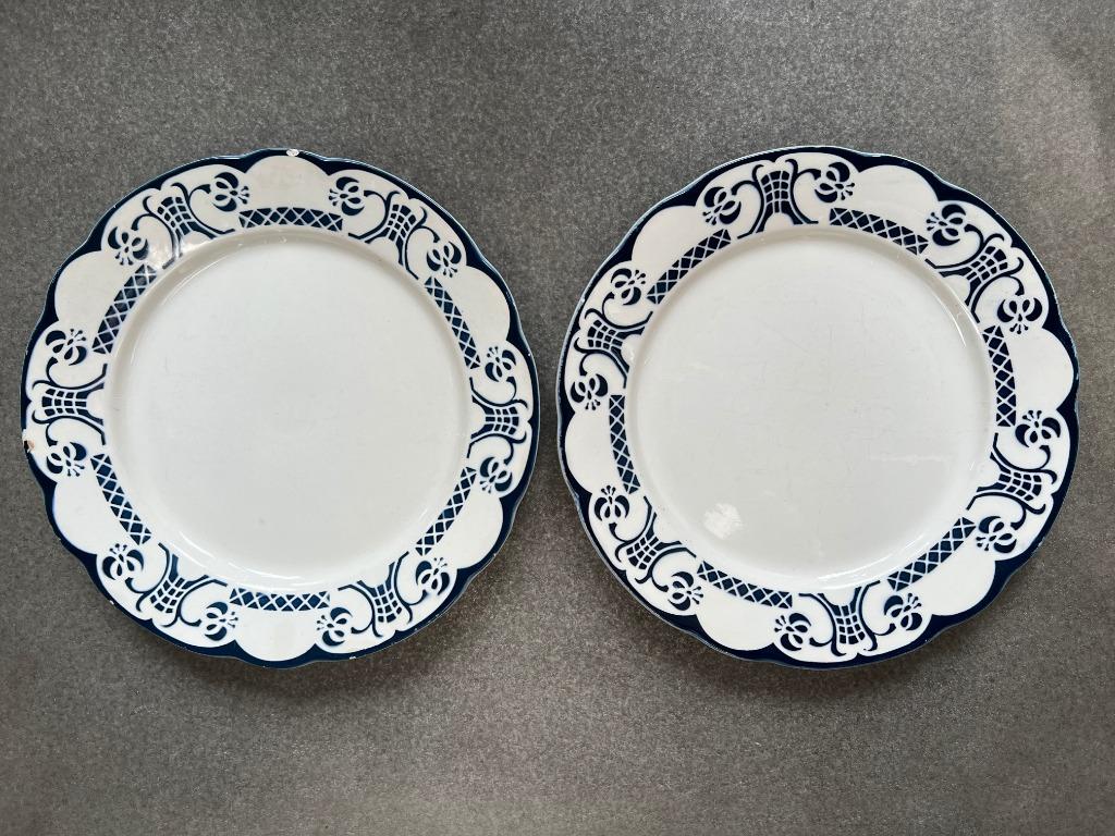 2 assiettes plates Digoin Sarreguemines Marie-Christine, Ophalen of Verzenden