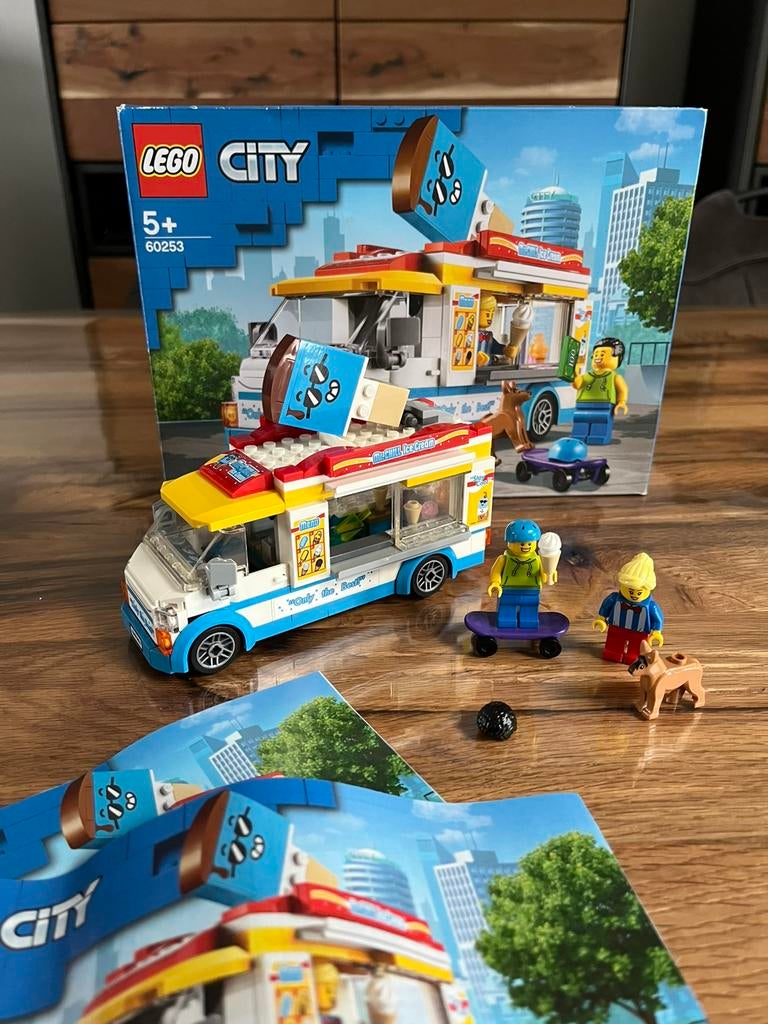 Lego city 60253 ijsjeskraam, Ophalen of Verzenden, Zo goed als nieuw, Complete set, Lego