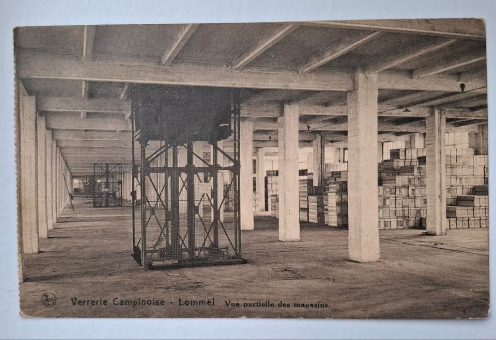 Lommel Verrerie Campine, gedeeltelijk zicht op de winkels, Verzamelen, Postkaarten | België, Ophalen of Verzenden, Ongelopen, Limburg