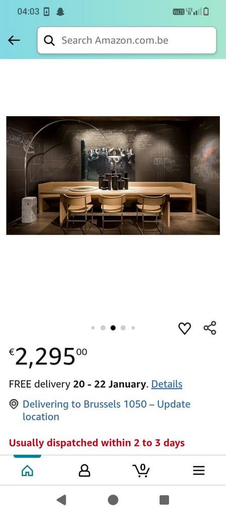 Booglamp met massief marmeren voet 75 kg en spiegelkap, Ophalen of Verzenden