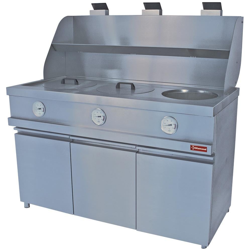 Friteuse gaz HEAVY DUTY, 3 cuves rondes, mécanique, 4 litres ou plus, Enlèvement ou Envoi, Neuf