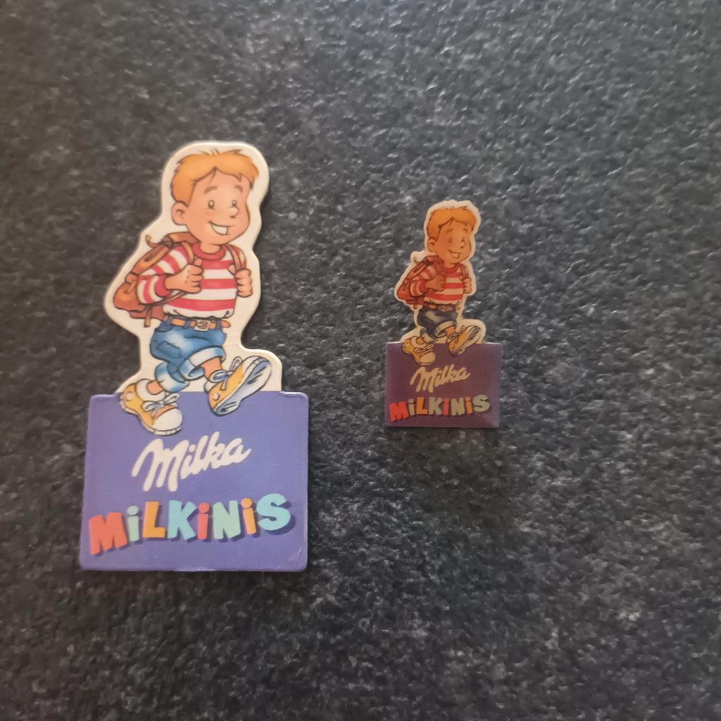 Pins milka  + aimant milkinis vintage, Collections, Envoi, Utilisé