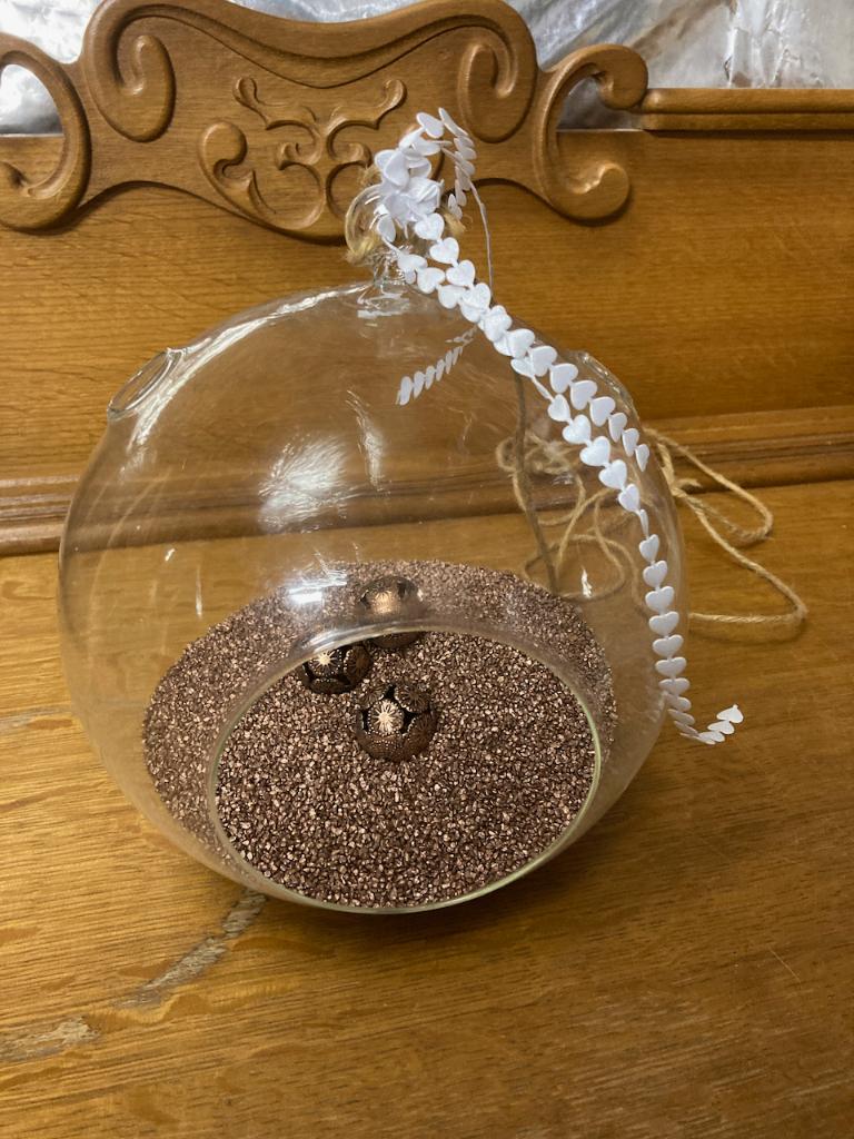 Glazen bol voor decoratie. Perfecte staat, Enlèvement ou Envoi, Moins de 25 cm, Rond, Comme neuf