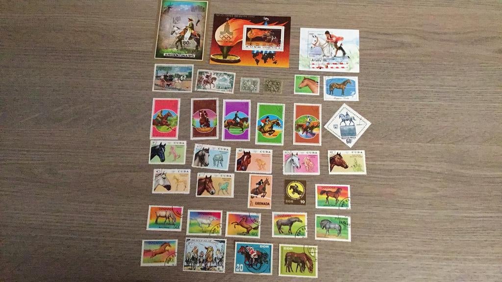 Postzegels paarden, Enlèvement ou Envoi, Animal et Nature