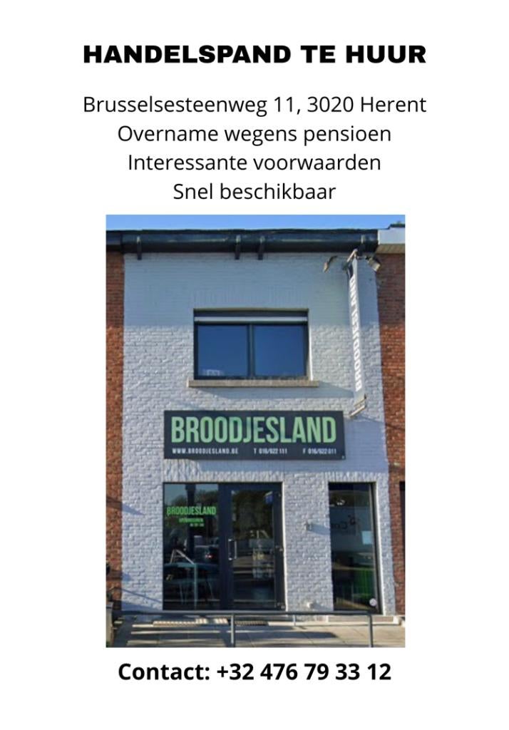 overname broodjeszaak in Herent, Zakelijke goederen