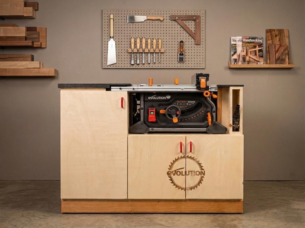 Nieuw Zaagtafel Evolution met kast –Tafelzaag Werkbank, Ophalen, Evolution, Cirkelzaag, 70 mm of meer