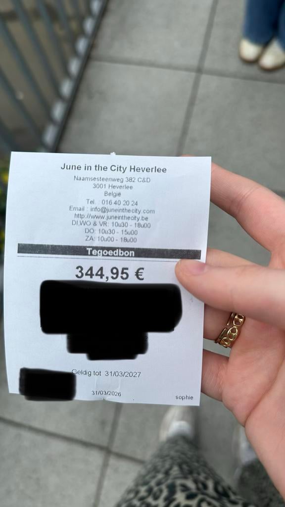 Tegoedbon voor June in the city, Tickets en Kaartjes