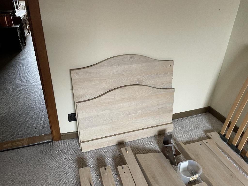 Hemelbed, Huis en Inrichting, Slaapkamer | Bedden, Ophalen, 90 cm, Eenpersoons, Zo goed als nieuw