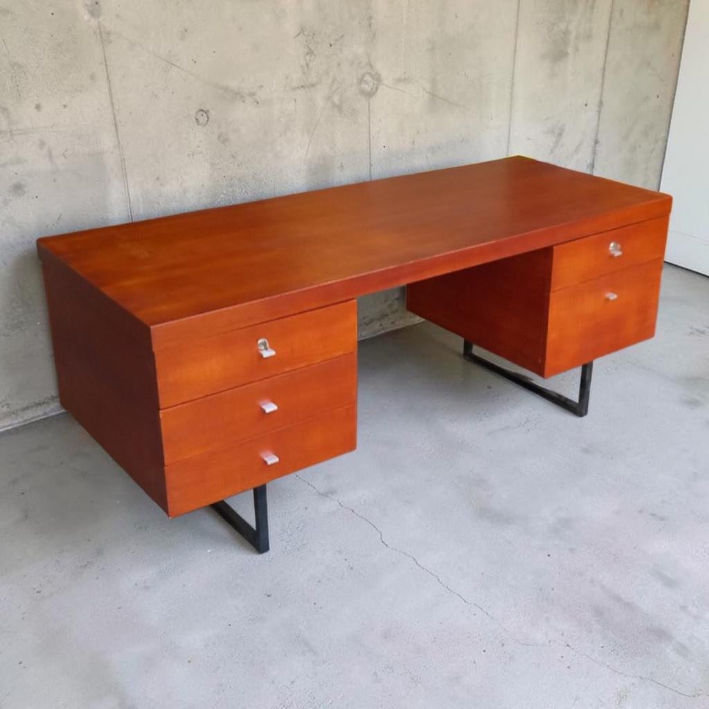 Bureau Vintage Pierre Guariche Meurop modèle "Ministre" 1960, Maison & Meubles, Enlèvement