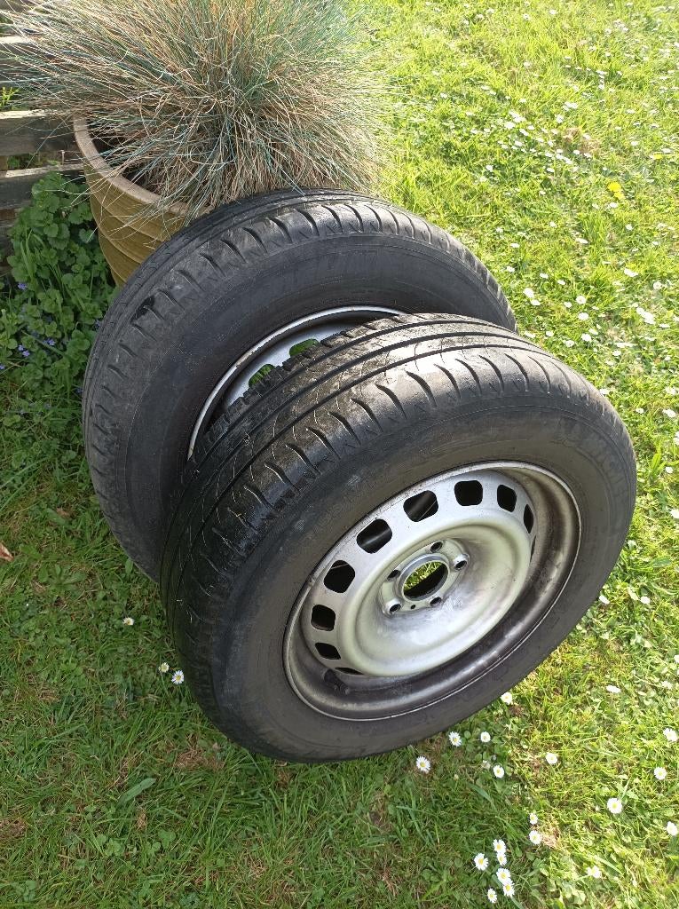 Roues complètes PEUGEOT-CITROEN (voir texte et photos)., Autos : Pièces & Accessoires, 15 pouces, Pneus et Jantes, 4 Saisons, Enlèvement