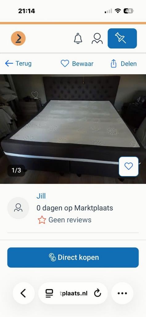 Pocket vering matras 180/200 20cm hoog, Caravans en Kamperen, Luchtbedden, Ophalen